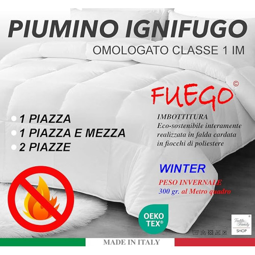 IGNIFUGE D’HIVER SYNTHÉTIQUE DUVET IGNIFUGE Fabriqué en Italie APPROUVÉ