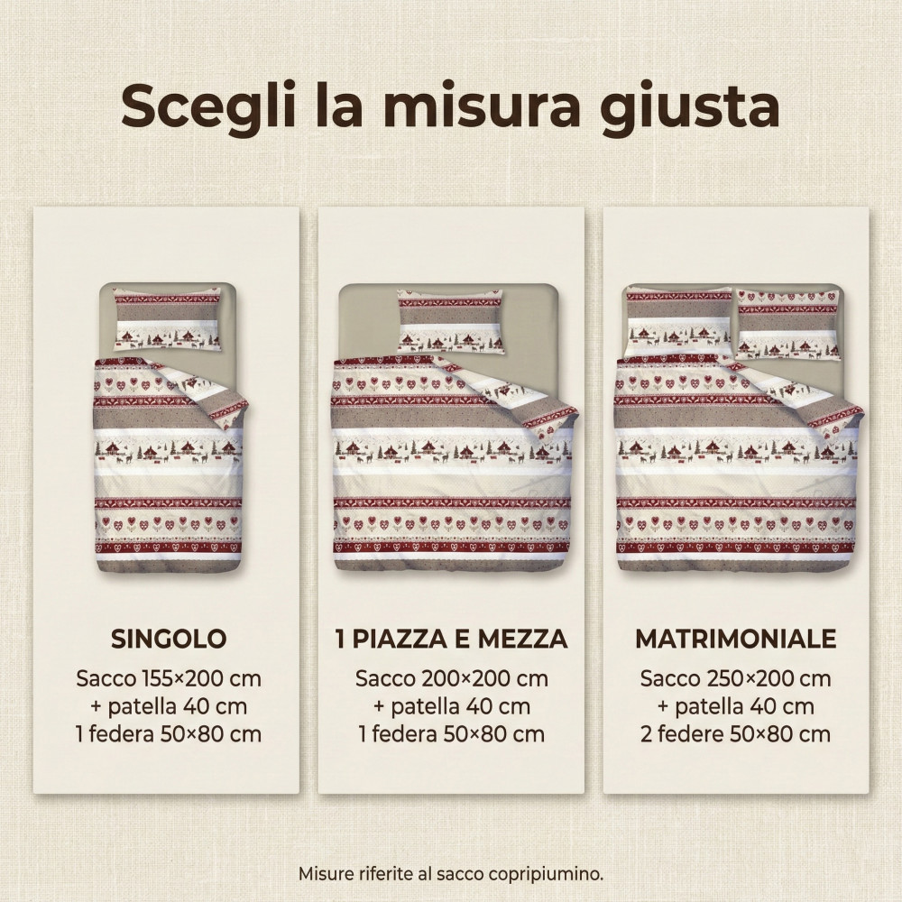 COPRIPIUMINO tirolese dis. VALBADIA ROSSO montagna