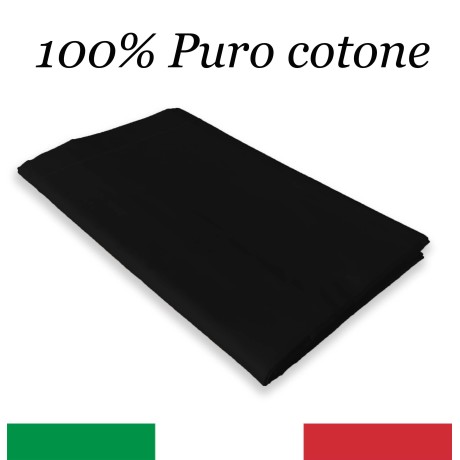 lenzuolo nero in puro cotone