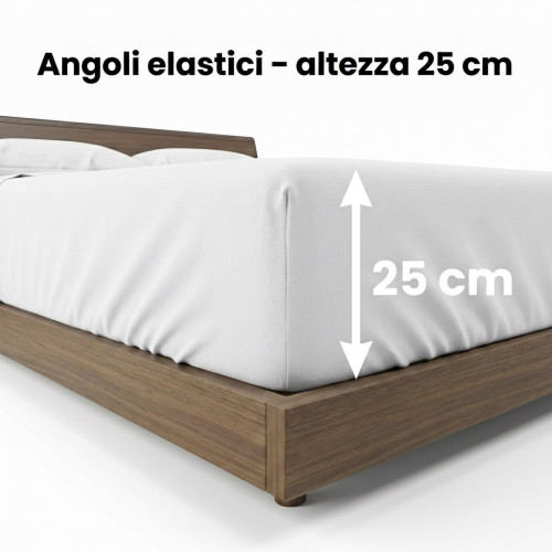 STRONG SHEETS Bettwäsche-Set einfarbig WEISS reine BAUMWOLLE Made in Italy