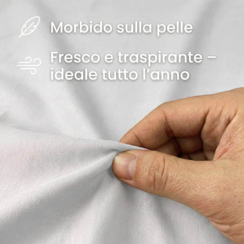 STRONG SHEETS sheet set solid color WHITE pure COTTON Made in Italy