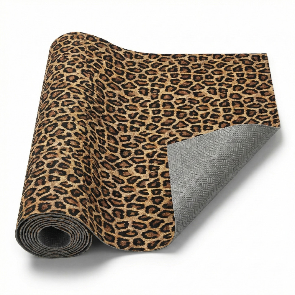 ALFOMBRA Corredor de cocina Antideslizante Corredor moteado de leopardo Hecho en Italia