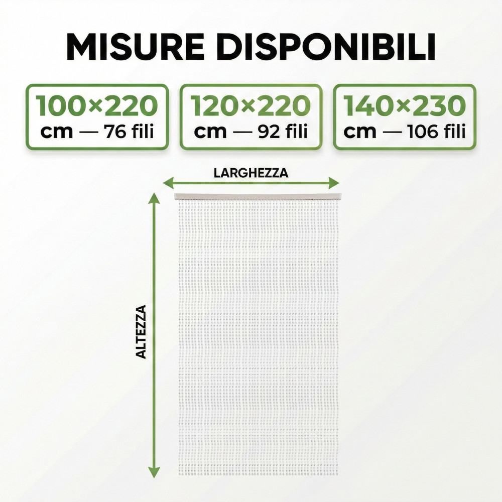 Rideau métallique avec perles transparentes pour porte et fenêtre - tige en PVC et fils décoratifs en polyester