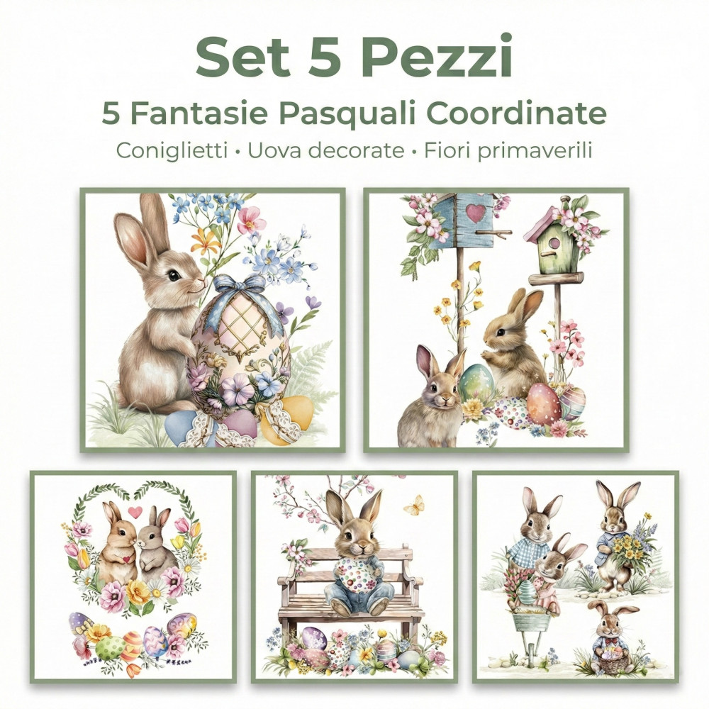 copy of Set de torchons de cuisine en coton 5 pièces 50x70 cm – Motifs floraux et chats – Fabriqué en Italie avec boutonnière