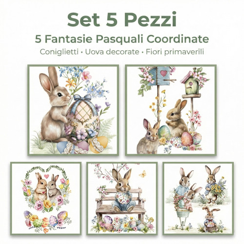 copy of Juego de Toallas de Cocina de Algodón 5 Piezas 50x70 cm – Motivos Florales y de Gato – Made in Italy con Ojal