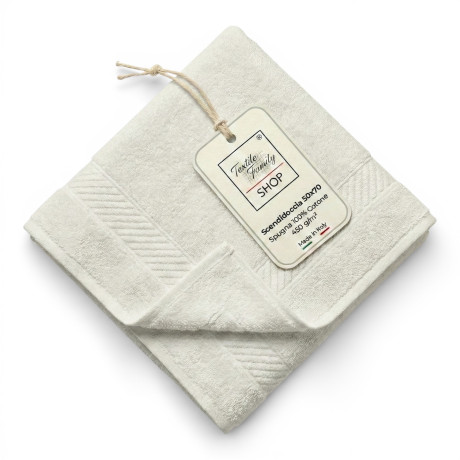 Scendidoccia Bagno Avorio 50x70 Spugna Cotone 450 g/m² - Tappetino Doccia Made in Italy