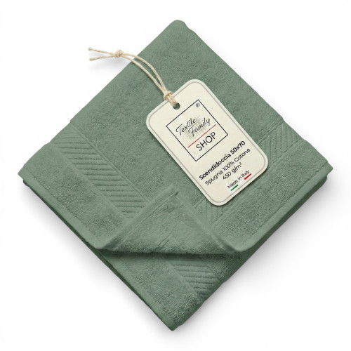 Scendidoccia Bagno Asparago 50x70 Spugna Cotone 450 g/m² - Tappetino Doccia Made in Italy