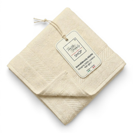 Scendidoccia Bagno Ecrù 50x70 Spugna Cotone 450 g/m² - Tappetino Doccia Made in Italy