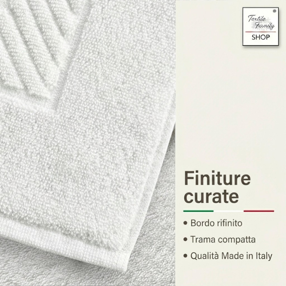 Scendidoccia Bagno Grigio 50x70 Spugna Cotone 450 g/m² - Tappetino Doccia Made in Italy