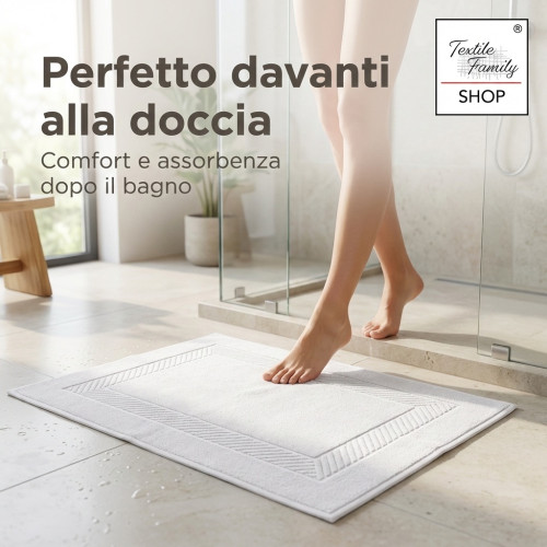 Scendidoccia Bagno Luna 50x70 Spugna Cotone 450 g/m² - Tappetino Doccia Made in Italy