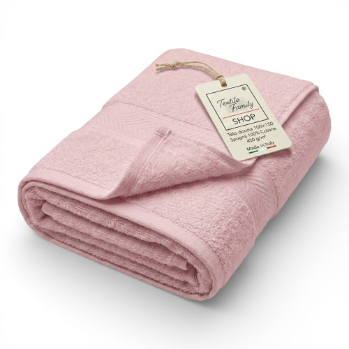 Telo Doccia Incenso 100x150 in Spugna 100% Cotone 450 g/m² Made in Italy