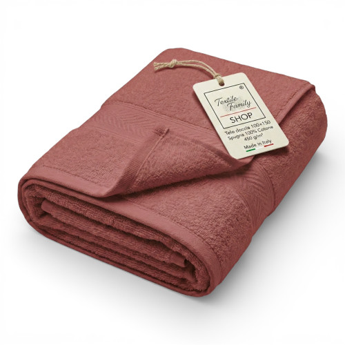 Telo Doccia Fragola 100x150 in Spugna 100% Cotone 450 g/m² Made in Italy