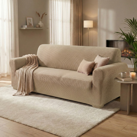 COPRIDIVANO elasticizzato ATENE universale BEIGE bielastico