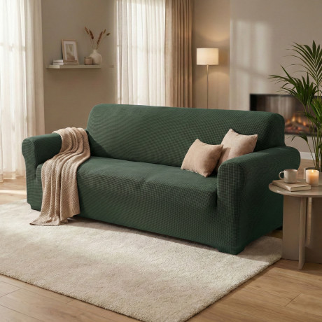 COPRIDIVANO elasticizzato ATENE universale VERDE bielastico