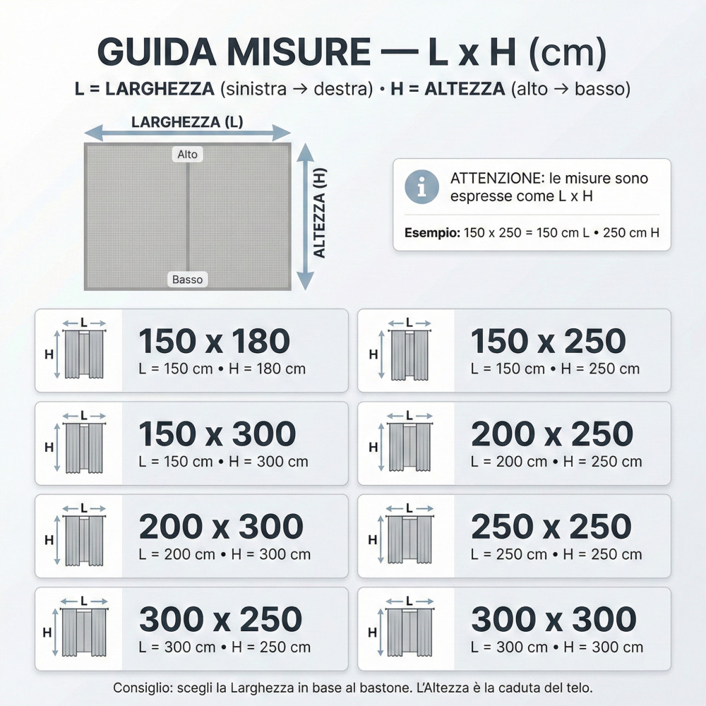 TENDA rete zanzariera MARQUISETTE da esterno piombata in 8 misure diverse unito GRIGIO