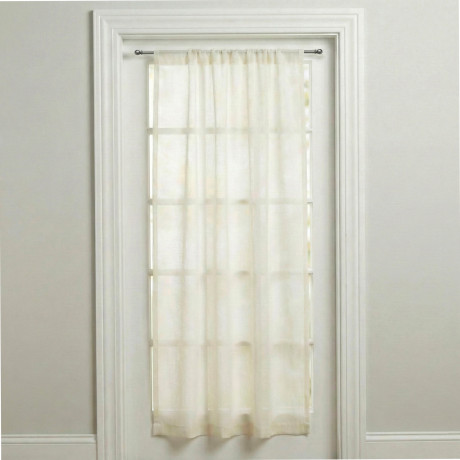 Pair of Tex brass NICKEL-PLATED SILVER Adjustable Rods for Glass Curtain