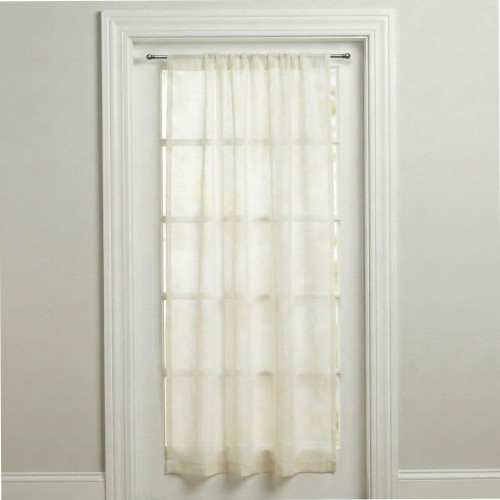 Pair of Tex brass NICKEL-PLATED SILVER Adjustable Rods for Glass Curtain