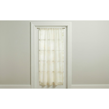 Paar verstellbare Stangen aus Tex POLISHED Messing für Glasvorhang