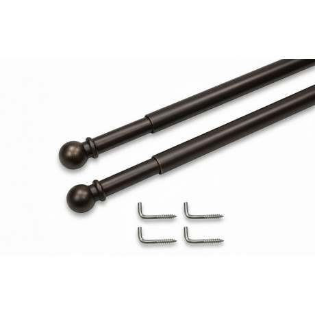 Par de patillas ajustables de latón Tex BRONZED para cortina de cristal