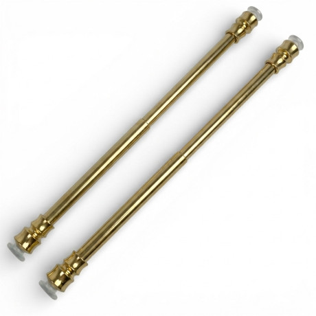 Pair of Tex BRASS SPRING ADJUSTABLE pressure rods For glass curtain