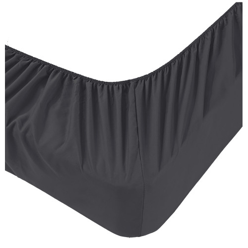 Fitted Bottom Sheets Adapto Anthracite Jersey - Stretch Cotton H30cm - Single, Double, Double