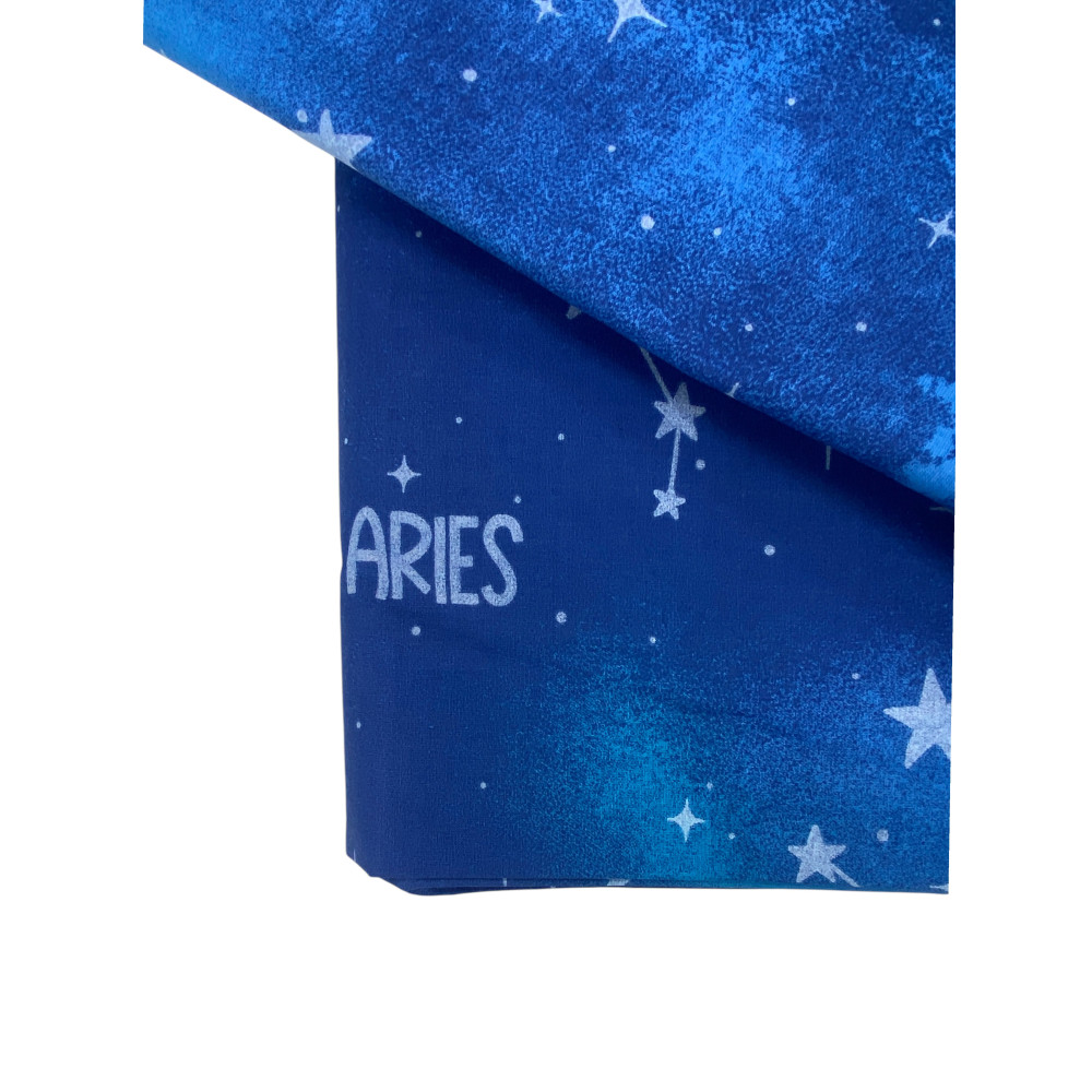 Telo Copritutto Segni Zodiacali Blu - 100% Cotone - Gran Foulard Multiuso Copriletto/Copridivano - Made in Italy