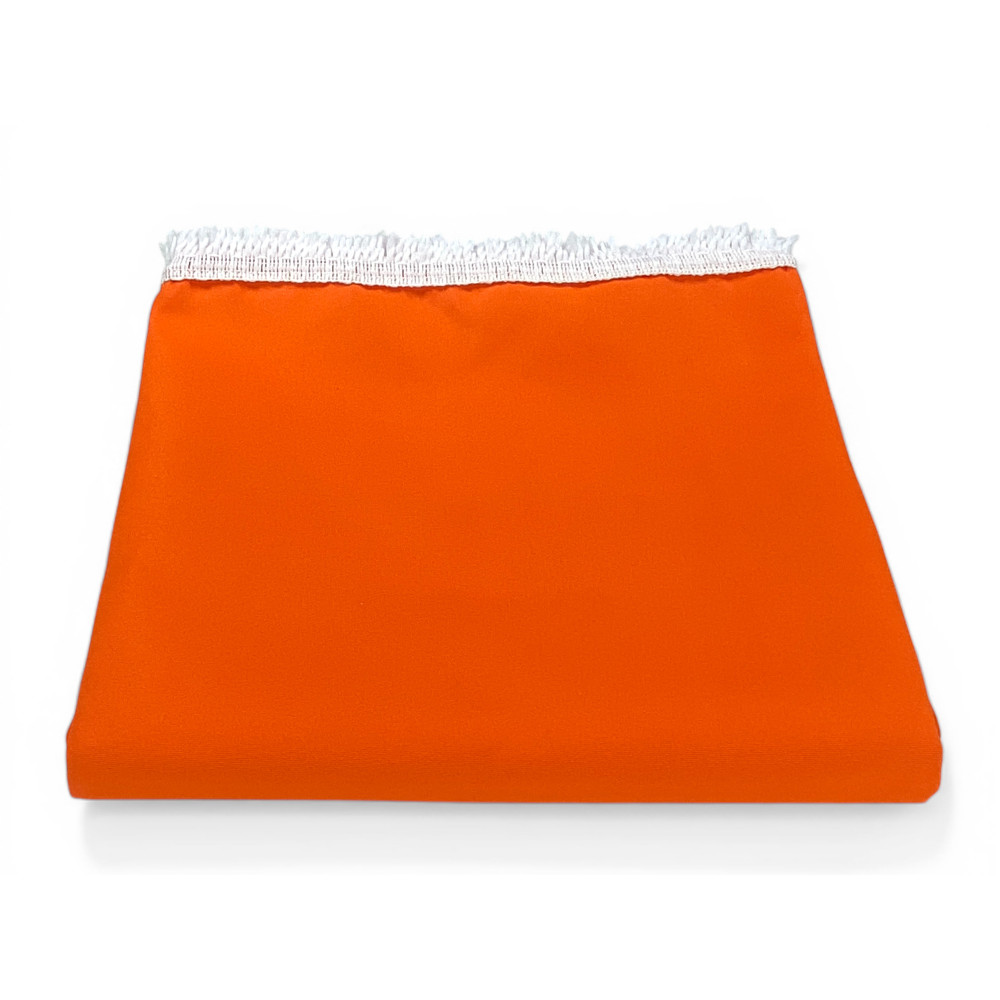 Tenda da Sole Vertigo Tex Family Arancio Unito 100% Poliestere Impermeabile Idrorepellente Tinto Filo Occhielli Acciaio Frangia