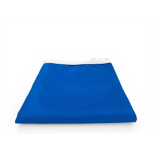 Vertigo Awning Tex Family Plain Bluette 100% Polyester Waterproof Water Repellent Yarn Dyed Eyelets Steel Fringe