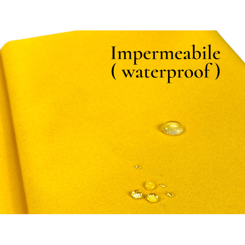 Auvent Vertigo Tex Family fil jaune uni imperméable 100 % polyester résistant à l’eau, œillets teints, frange en acier