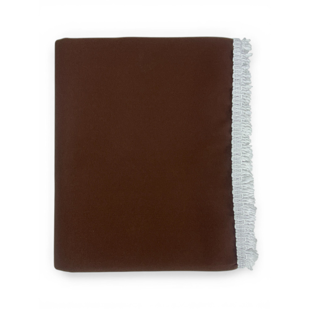 Tenda da Sole Vertigo Tex Family Marrone Unito 100% Poliestere Impermeabile Idrorepellente Tinto Filo Occhielli Acciaio Frangia