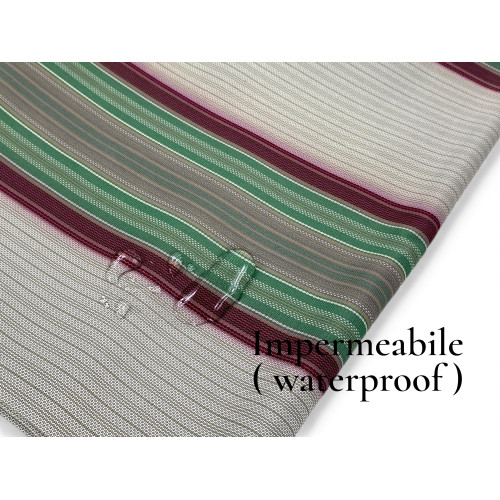 Auvent Vertigo Tex Family rayures vert fil étanche 100 % polyester résistant à l’eau Œillets teints frange en acier