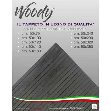 WOODEN cuisine tapis bambou WOODY rejoint Grey