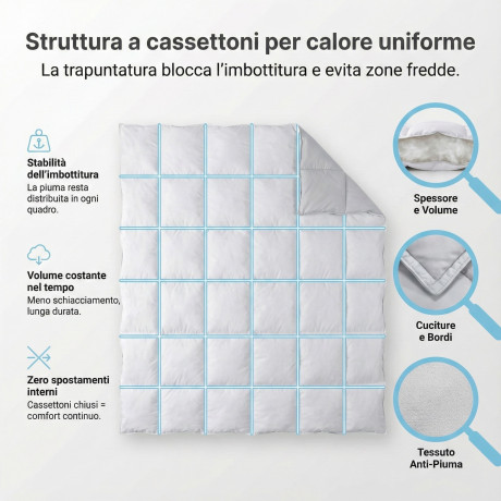 VESTE EN DUVET D'OIE Stream 500 GR. 80% PLUME D'OIE 20% DUVET D'OIE Bicolore