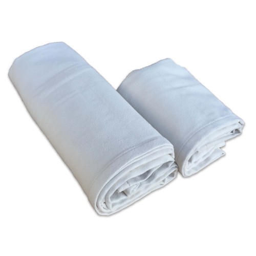 CREAM MICROFIBER TOWEL SET 1+1 FACE AND GUEST