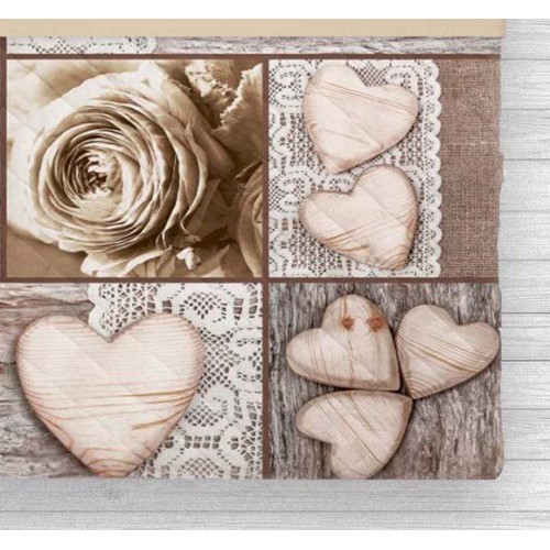 DIGITALES LAKENSET LAKEN HAPPY SHABBY HERZ TAGESDECKE 2