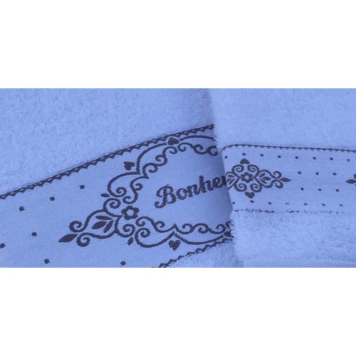 BONHEUR FROTTEE HANDTUCH SET WEISS 1+1 GESICHT UND GAST