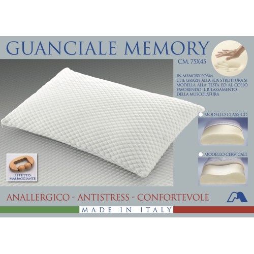 MEMORY SPHERE ANTI-MITE HYPOALLERGENIC PILLOW MOD. CERVICAL