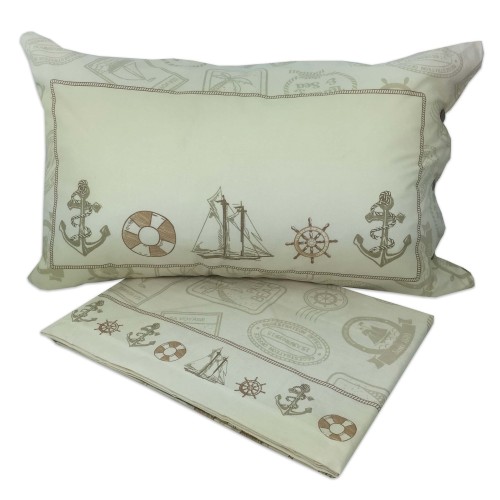 FICHE COMPLÈTE DE LA MER GOUVERNAIL VOILE BEIGE LIT DOUBLE 2 PLACES