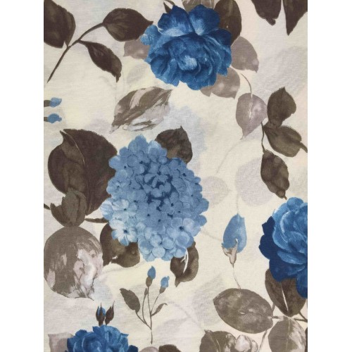 TELO ARREDO COPRITUTTO GRAN FOULARD COPRILETTO COPRIDIVANO TESSUTO LONETA SANDERSON BLU