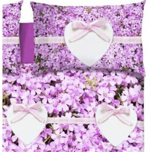 JUEGO DE SÁBANAS DIGITALES CORAZÓN ROSA VS 442 LC ROSA DOBLE 2 TALLAS