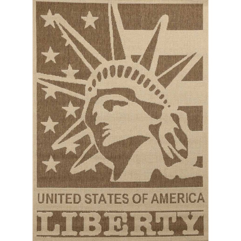 TAPPETO MODERNO LIBERTY STATUA DELLA LIBERTÀ CM. 120X160