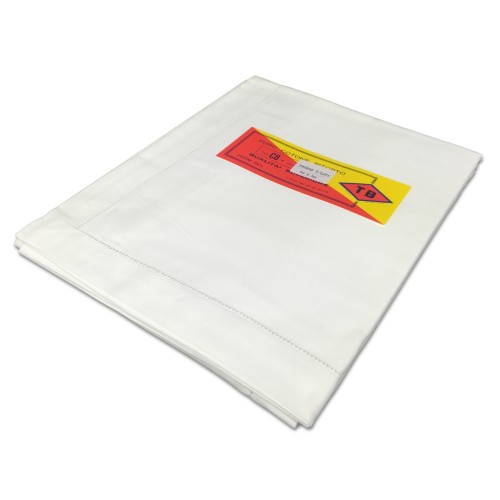 PAAR WEISSE KISSENBEZÜGE MIT HOHLSAUM Hohlsaum in gedrehter BAUMWOLLE Weberei TB Poirino Telerie cm. 56X80