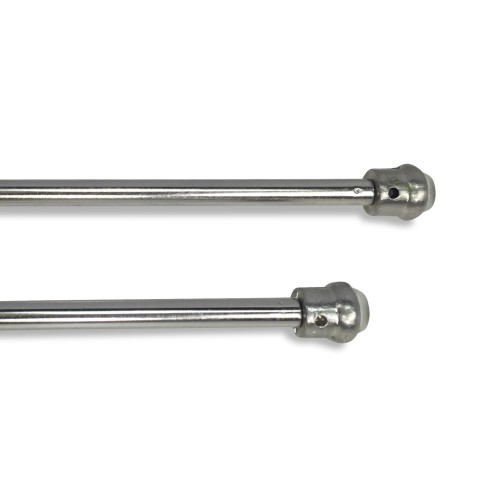 Par de VARILLAS DE ACERO CON MUELLE DE DOBLE FUNCIÓN ajustable CM. 50-70 para cortina de vidrio