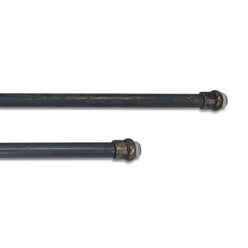 PAIR OF BLACK-GOLD RODS DOUBLE FUNCTION ADJUSTABLE SPRING CM. 50-70 For Glass Curtain