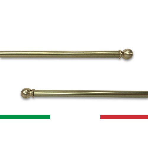 Coppia ASTINE Tex ottone LUCIDO Regolabili per tenda vetro