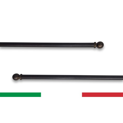 Coppia ASTINE Tex OTTONE BRONZATO Regolabili per Tenda a vetro