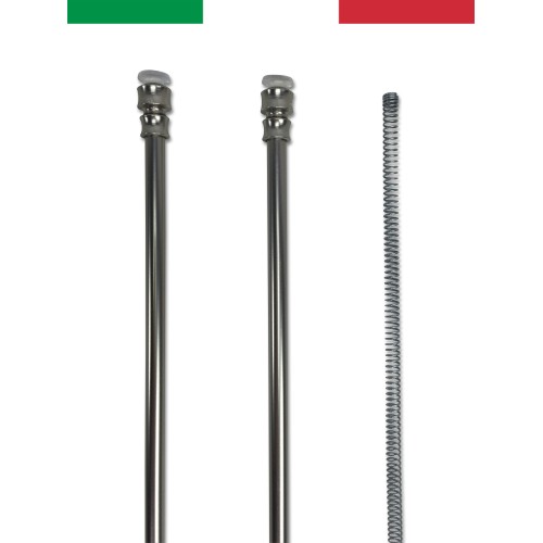 Coppia ASTINE Tex OTTONE NICHELATO A MOLLA pressione REGOLABILI Per tenda a vetro