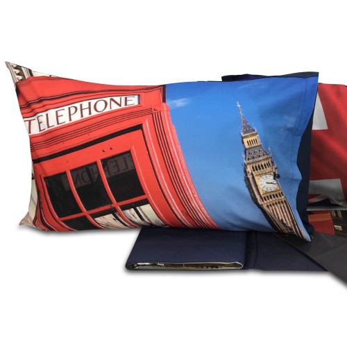 LONDON ENGLISH GRAND VIEW 2 JUEGO DE SÁBANAS DOBLE DIGITAL