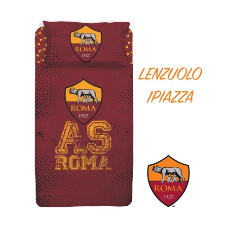 COMPLETO LENZUOLO ROMA CALCIO 1 PIAZZA SINGOLO ORIGINALE