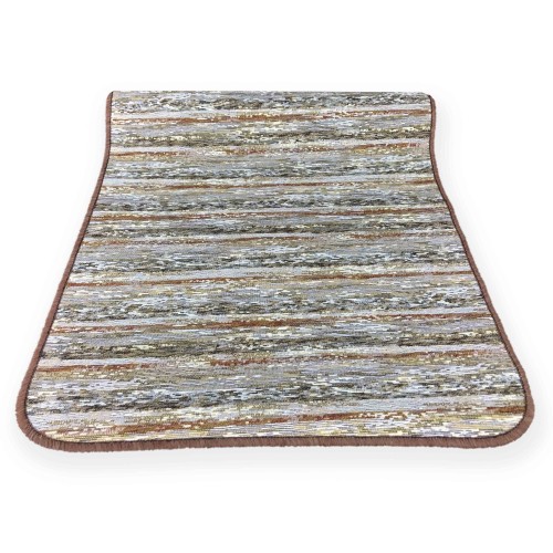 TAPPETO CUCINA gommato ANTISCIVOLO STRIPE MARRONE